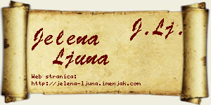 Jelena Ljuna vizit kartica